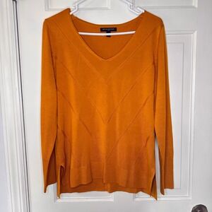 Banana‎ Republic V-Neck Chevron Knit Sweater Long Sleeve Casual Top Large